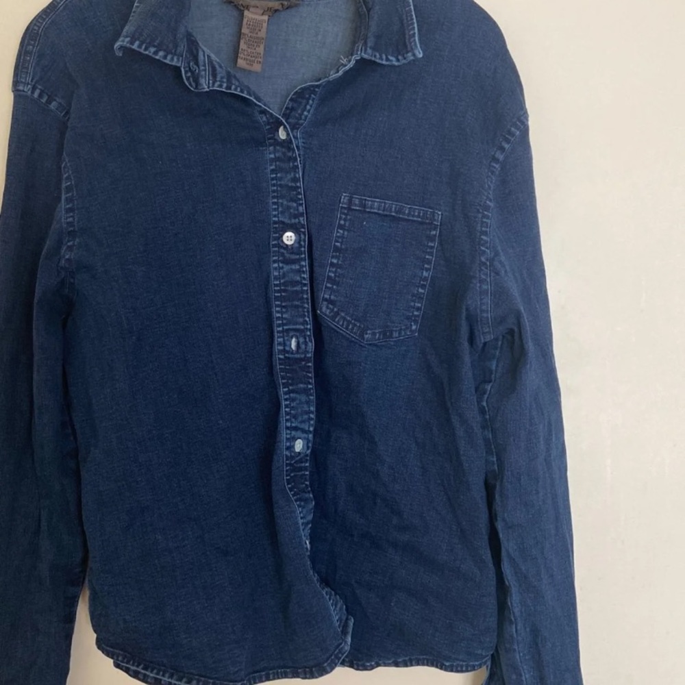 Jean button up shirt